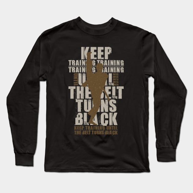 Training Motivation - Karate Long Sleeve T-Shirt by Tesszero